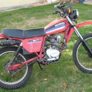 Honda xl 125 s 1980 red stickers decals kit