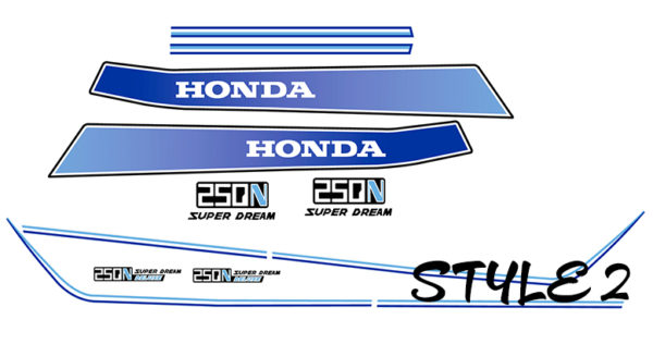 Honda CB 250 N decals kit style 2