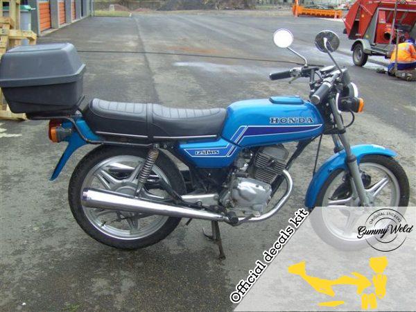 Honda CB 125 Twin blue stickers kit