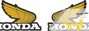 honda wings brand logo decals stickers