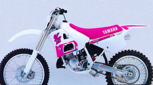 Yamaha YZ 250 1991 white pink decals kit